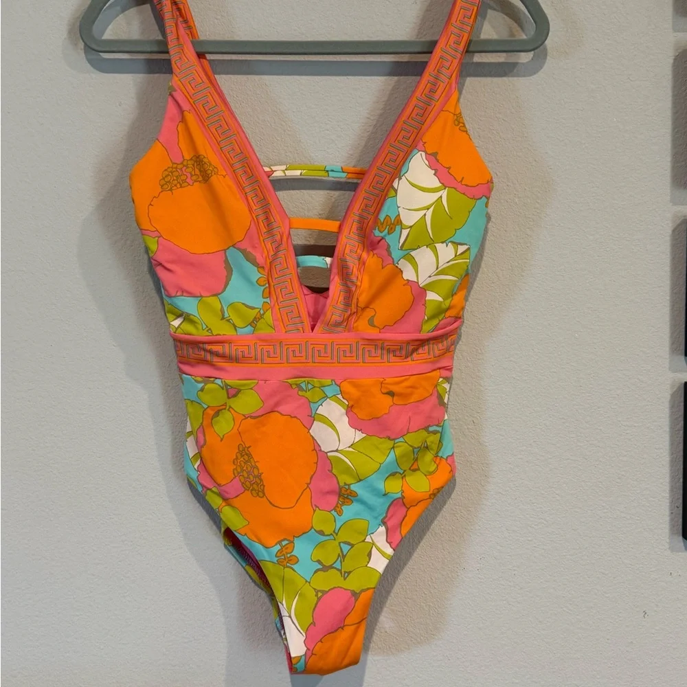 Trina Turk Multicolor Floral One Piece Swimsuit - Picture 1 of 3